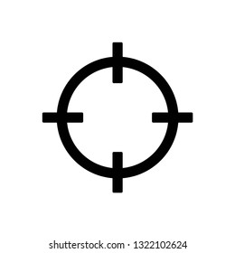 Target icon symbol vector. on white background