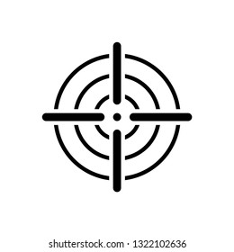 Target icon symbol vector. on white background