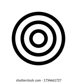 target icon symbol vector on white background