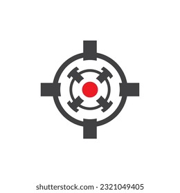 Target icon and symbol vector template