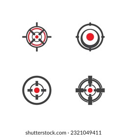 Target icon and symbol vector template