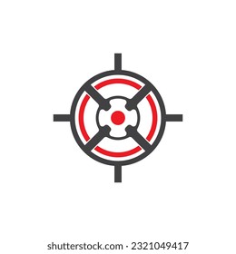 Target icon and symbol vector template