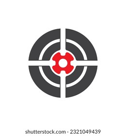 Target icon and symbol vector template