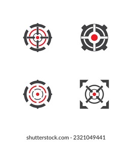 Target icon and symbol vector template