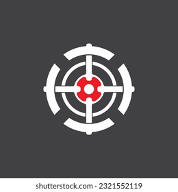 Target icon and symbol vector template