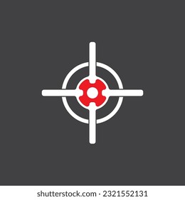 Target icon and symbol vector template