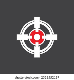 Target icon and symbol vector template