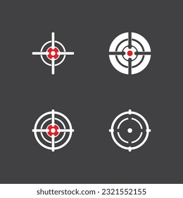Target icon and symbol vector template