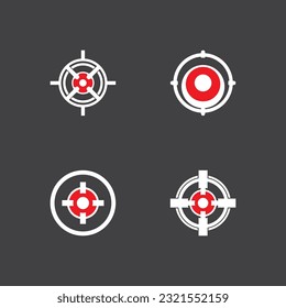Target icon and symbol vector template