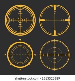 target icon symbol yellow vector design illustration