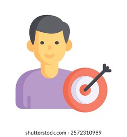 A target icon symbolizing personal or team goals