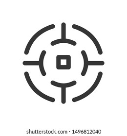 target icon template color editable. target symbol vector sign isolated on white background.