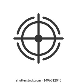 color de plantilla de icono de destino editable. signo vectorial del símbolo de destino aislado en fondo blanco.