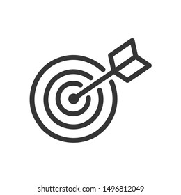 target icon template color editable. target symbol vector sign isolated on white background.