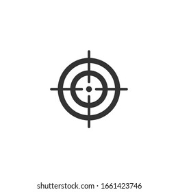 Target icon template color editable. Target symbol vector sign isolated on white background.