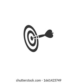 Target icon template color editable. Target symbol vector sign isolated on white background.