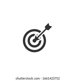 Target icon template color editable. Target symbol vector sign isolated on white background.