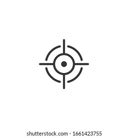 Target icon template color editable. Target symbol vector sign isolated on white background.