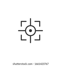 Target icon template color editable. Target symbol vector sign isolated on white background.