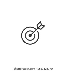Target icon template color editable. Target symbol vector sign isolated on white background.
