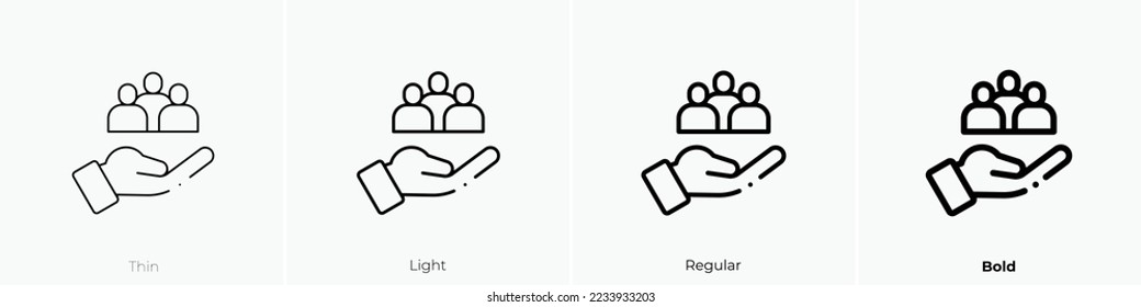 target icon. Thin, Light Regular And Bold style design isolated on white background