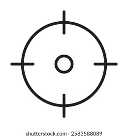 Target icon in thin line style