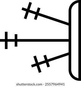 target icon. Thin linear style design isolated on white background