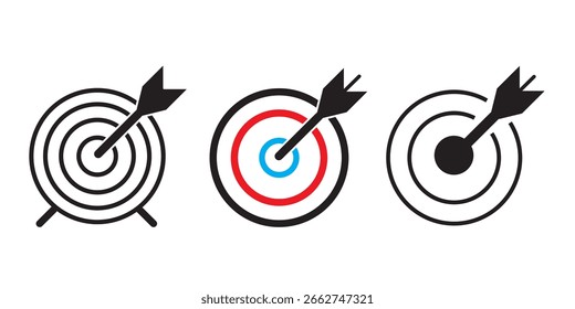 Target Icon In Trendy Design Vector Eps 10, Editable Stroke