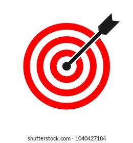 Target icon. Target Icon in trendy flat style isolated on white background.