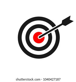 Target icon. Target Icon in trendy flat style isolated on white background.