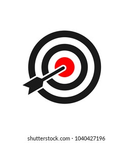 Target icon. Target Icon in trendy flat style isolated on white background.