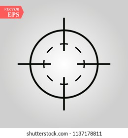 Target icon in trendy flat style isolated on white background. Symbol for your web site design, logo, app, UI. Vector illustration, EPS