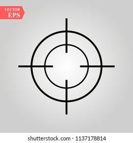 Target icon in trendy flat style isolated on white background. Symbol for your web site design, logo, app, UI. Vector illustration, EPS
