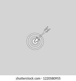 Target icon in trendy flat style isolated on gray background. Target symbol for website design, logo, app, Vector illustration, EPS10.