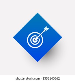 Target icon in trendy flat style isolated on background. 