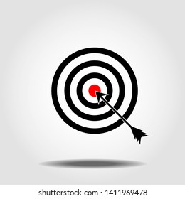 Target Icon in trendy flat style isolated on white background. Aim symbol for your web site design, logo, app, UI. Vector illustration, EPS10