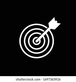 Target icon in a trendy flat style. Destination symbol for your website design, logo, application. Vector illustration, EPS 10.