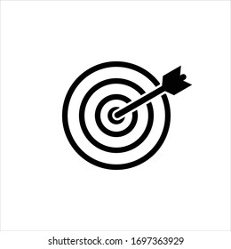 Target icon in a trendy flat style. Destination symbol for your website design, logo, application. Vector illustration, EPS 10.