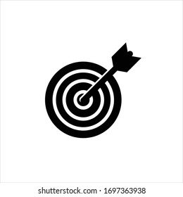 Target icon in a trendy flat style. Destination symbol for your website design, logo, application. Vector illustration, EPS 10.