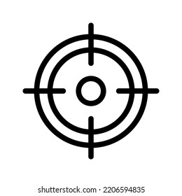 Icono de destino en color de diseño plano editable