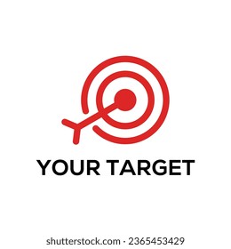 Zielsymbol im trendigen, flachen Stil einzeln auf grauem Hintergrund. Ziel-Symbol für Ihr Web-Site-Design, Logo, App, UI. Vektorgrafik, EPS10.