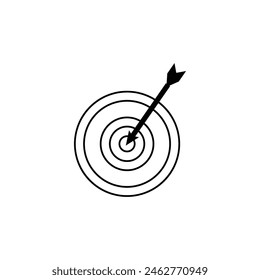 Target Icon in trendy flat style isolated on grey background. Aim symbol for your web site design, logo, app, UI. Vector illustration.
