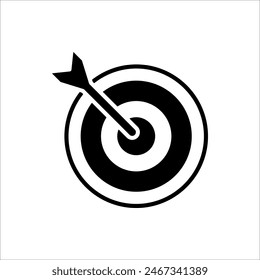 Target Icon in trendy flat style isolated on white background. For your web site design, logo, app, UI. Vector illustration, EPS10.