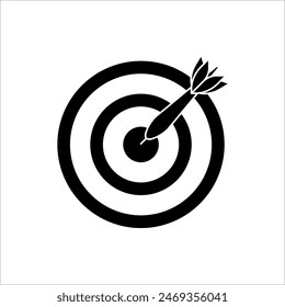 Target Icon in trendy flat style isolated on white background. For your web site design, logo, app, UI. Vector illustration, EPS10.