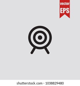 Target icon in trendy isolated on grey background.Vector illustration.