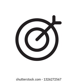 Target icon in trendy outline style design. Vector graphic illustration. Editable vector stroke. EPS 10.