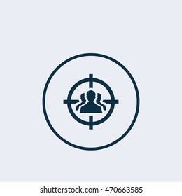 Target icon, user icon, business icon