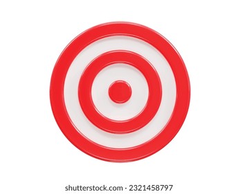 Target icon vector 3d render
