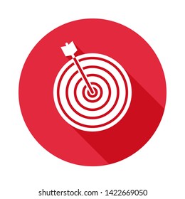 Target icon vector. Aim, arrow, Idea concept, perfect hit, winner, target goal icon. Success abstract logo