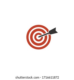 Target Icon vector. Target and arrow vector icon